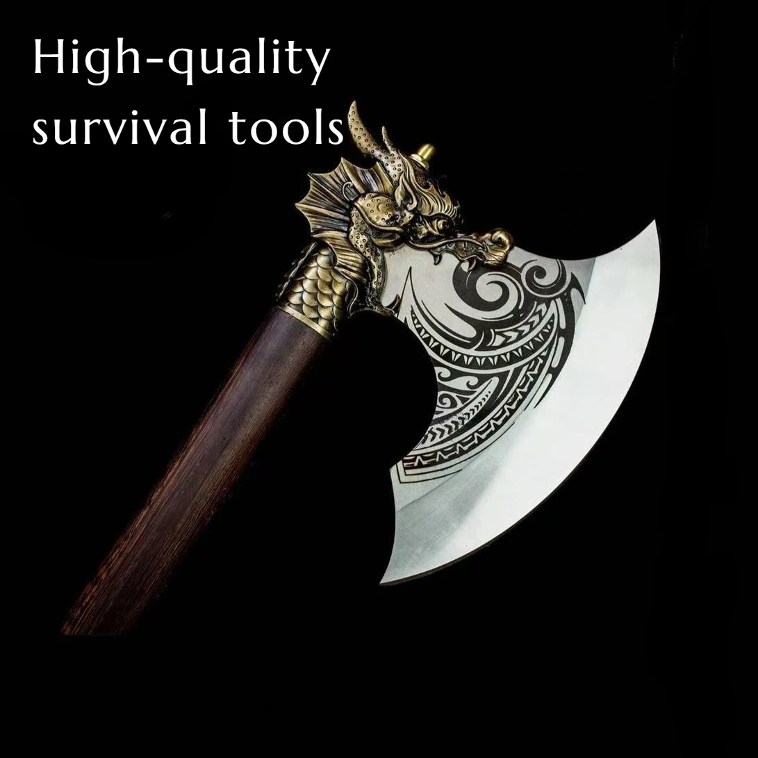 عالية الجودة القديمة مزورة T الفأس التكتيكي مريحة للبقاء في الهواء الطلق وتقطيع الحطب المنزلية EDC أداة اليد الراقية #1
