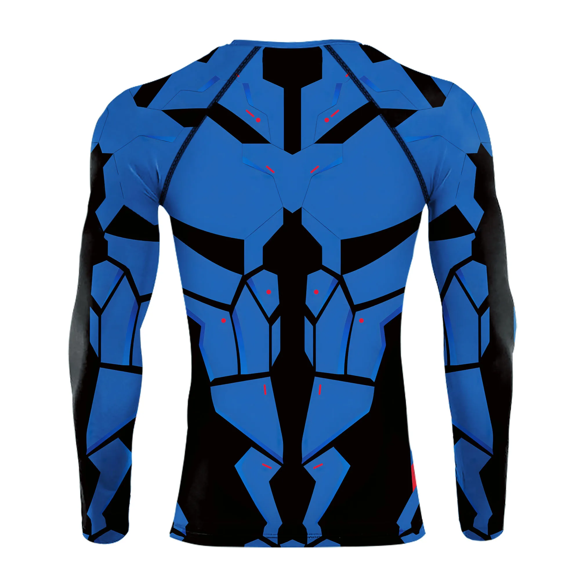 Super Bat Mens Compression T-Shirt Long Sleeve Tight Fitness Gym Sports Digital Printed Running Shirts Hero Jerseys Cosplay Top