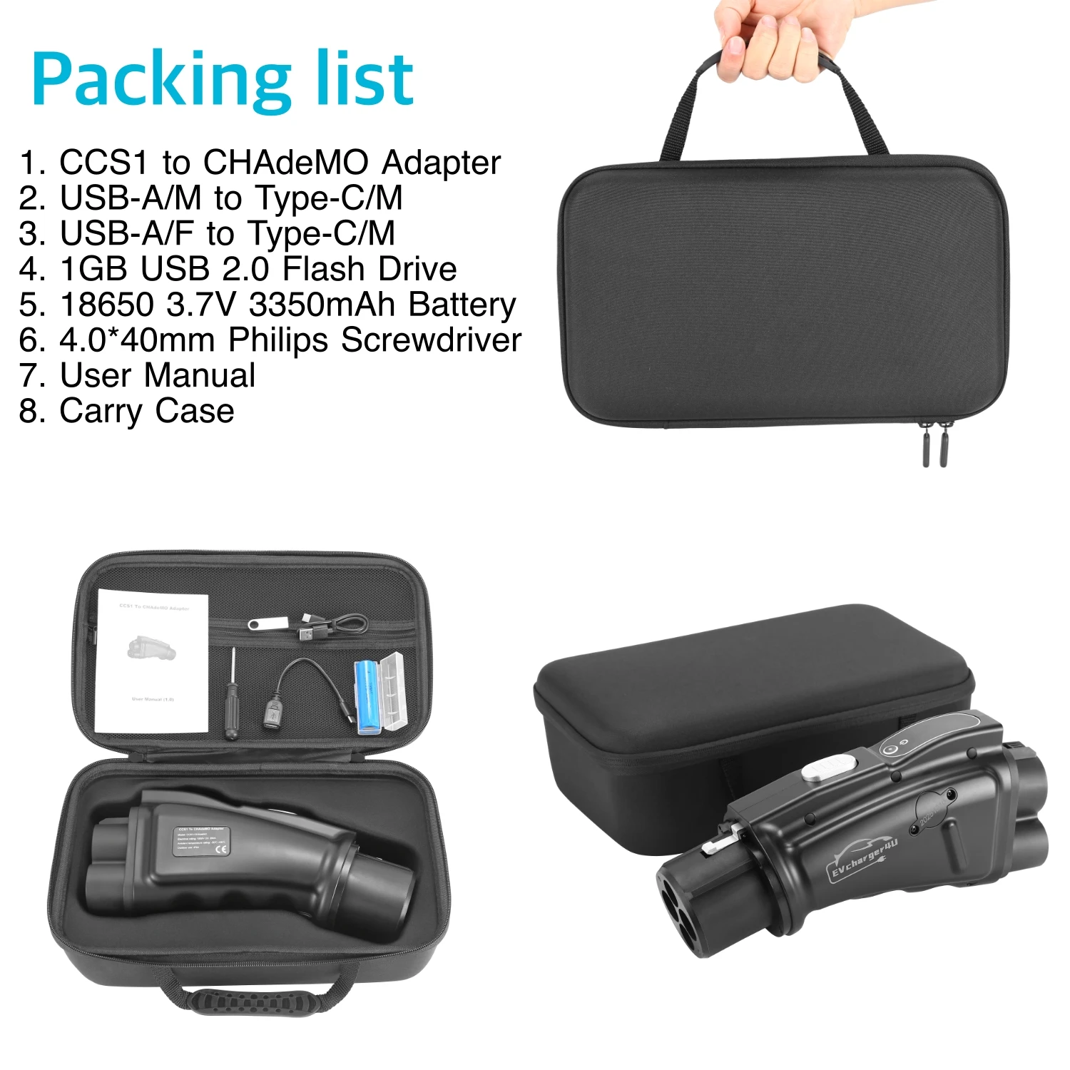 Adapter EVcharger4U CCS1 na CH – Chademo To Ccs Combo 1 Adapter recenzja i cena