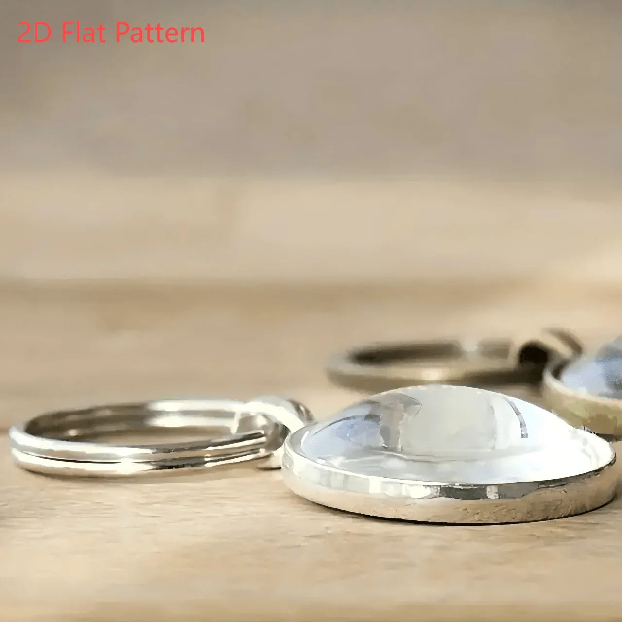 2D Flacher Glücksbringer Koi-Fisch Yin-Yang Schlüsselanhänger, Glas-Modeaccessoire, Geschenk für Ostern, Geburtstag, Abschluss, Muttertag, Vatertag – Detail 6