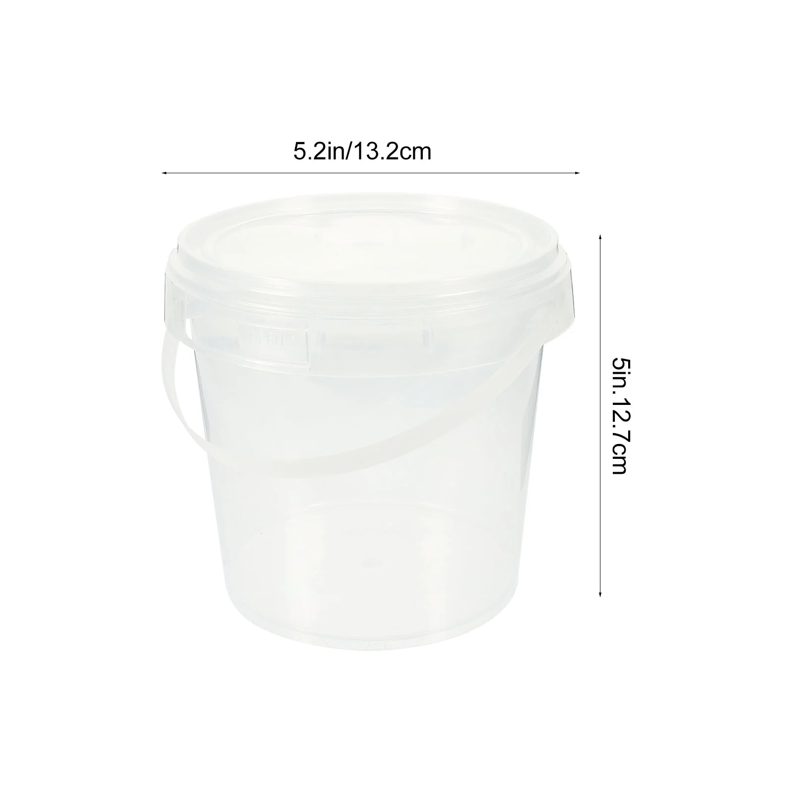 Bucket Storage Ice Cream Clear Containers Food Buckets Kitchen Cups Grain With Lid Dessert Plastic Canister Cereal Freezer Candy