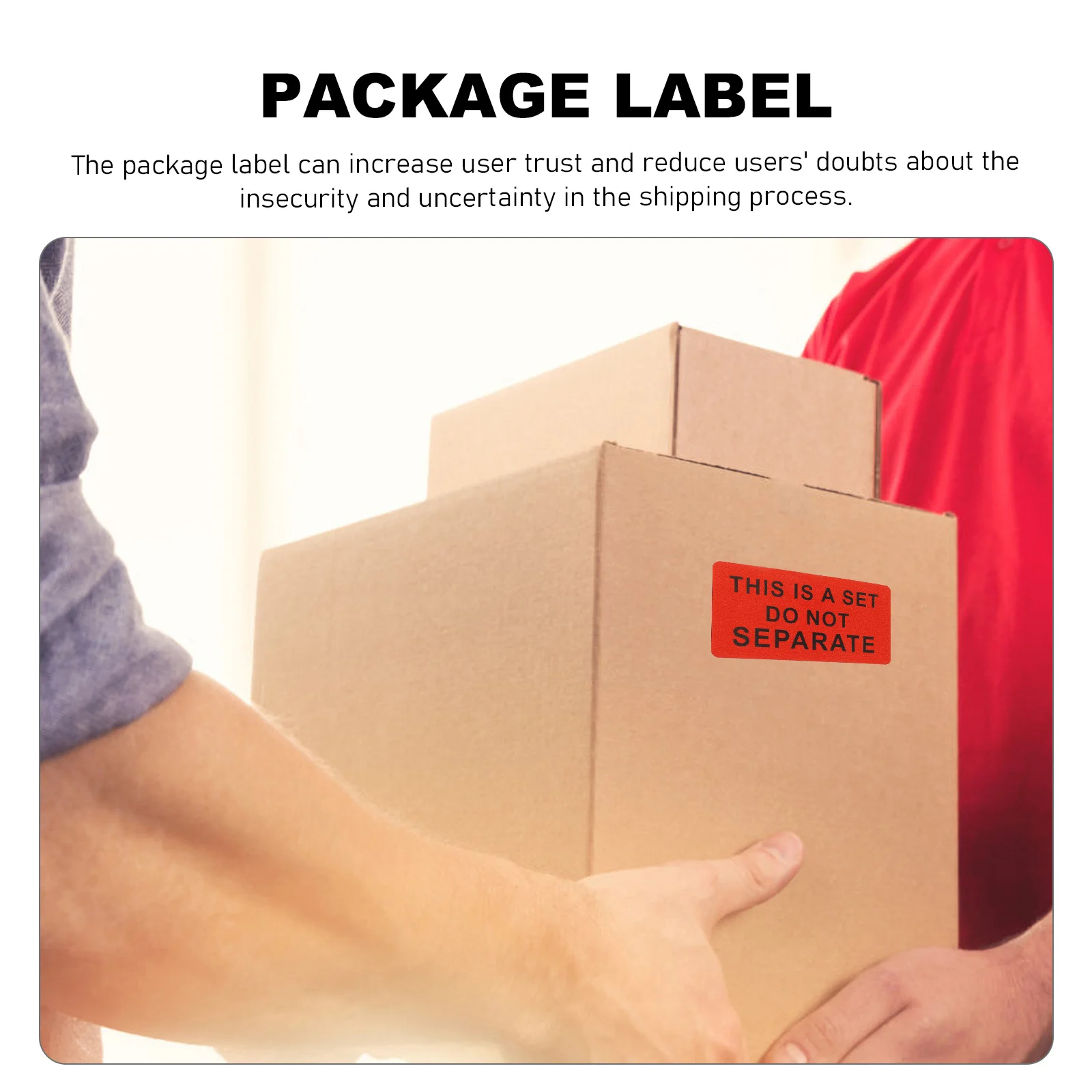 1 Roll Warning Shipping Packing Labels Stickers Bright Color Adhesive Shipping Packing Warning Stickers