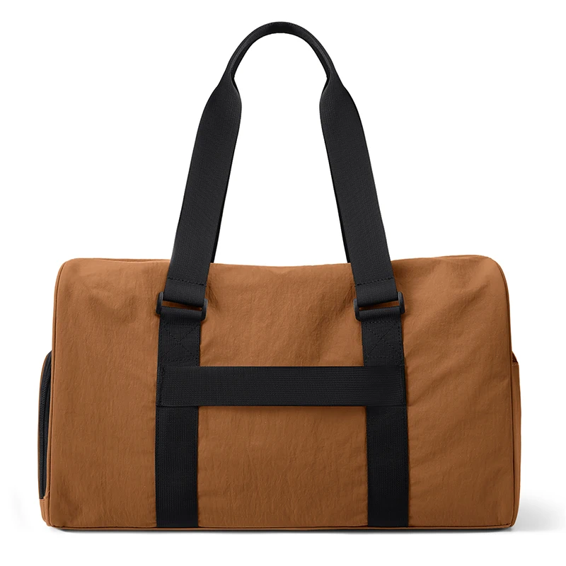 GOLF QUALITY Large Capacity Travel Bag Waterproof Foldable Duffel Versatile Handbag Lightweight Sand Brown Luggage for Travel view 4
