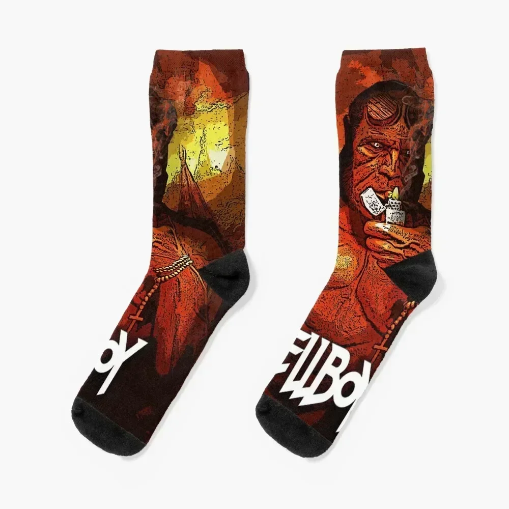 

Hellboy Socks Running Stockings man christmas stocking Lots Women's Socks Men's