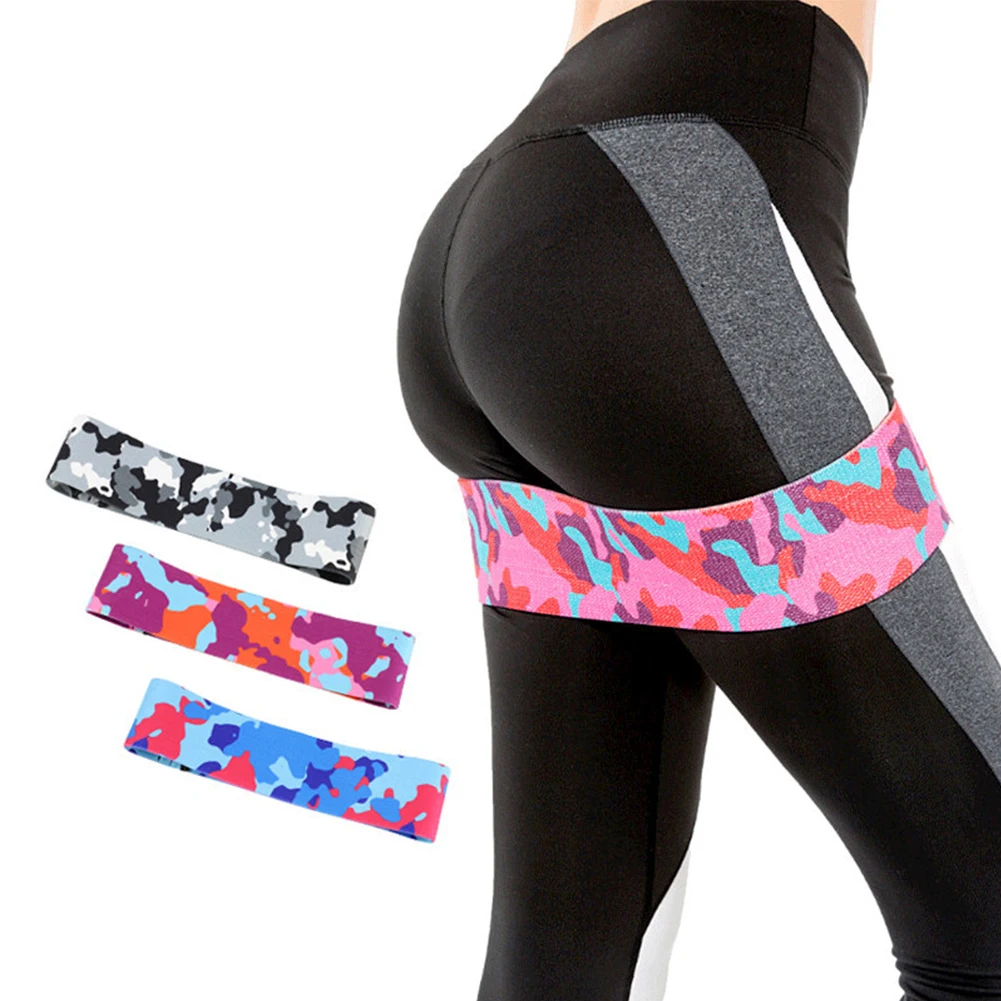 Comfortable Camouflage Hip Ring Unisex Latex Silk Yoga Rally Belt Fitness Squat Hips Exercise Resistance Band