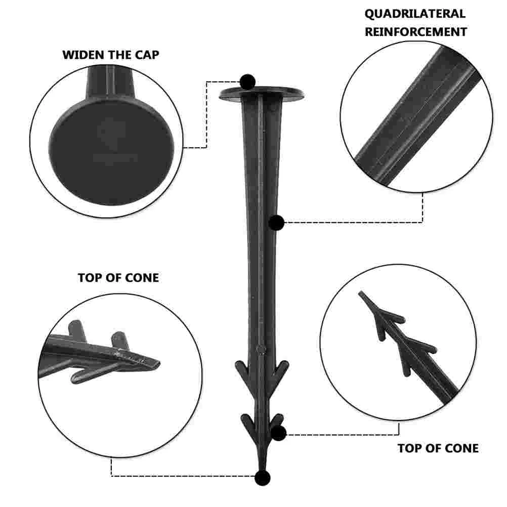 50 Pcs Ground Nail Artificial Grass Shed Base Anchors Pegs Shed Base Anchors Pegs Fake Plastic Nails Stakes