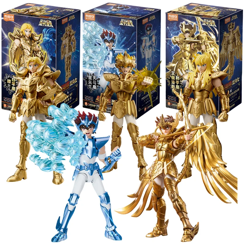 Figura de acción Saint Seiya Saint Seiya-Milo figuras de ensamblaje Saint Seiya-Mu Saint Seiya-Aiolia modelo limitado juguete para regalo