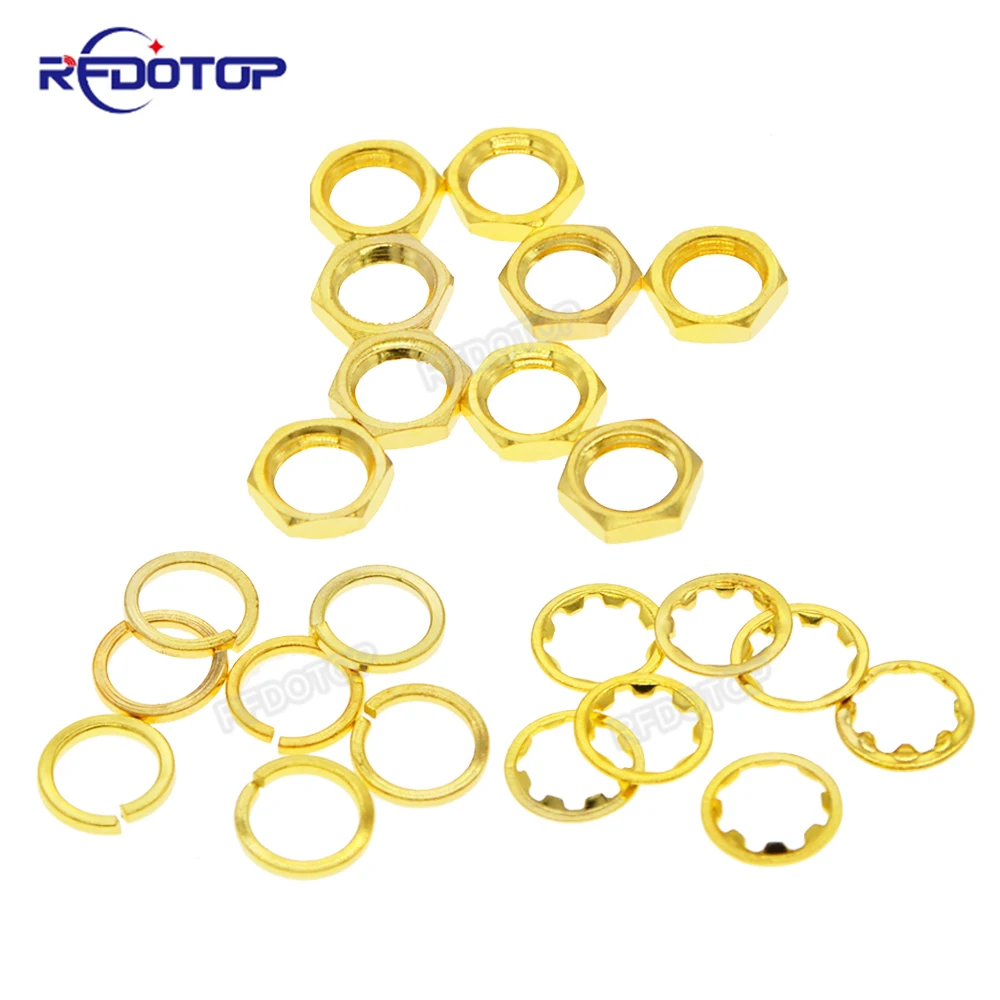 

New SMA Screw Nuts / Spacer Washers / Spring Pads for RP-SMA / SMA Female Bulkhead Jack Wholesales 100pcs/Lot