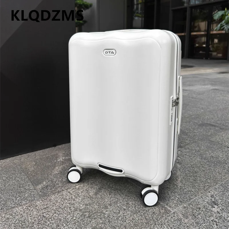 

KLQDZMS Suitcase New Women's Boarding Case ABS+PC Trolley Case Men's Wheeled Travel Bag 20"24 Inch Student Cabin Luggage