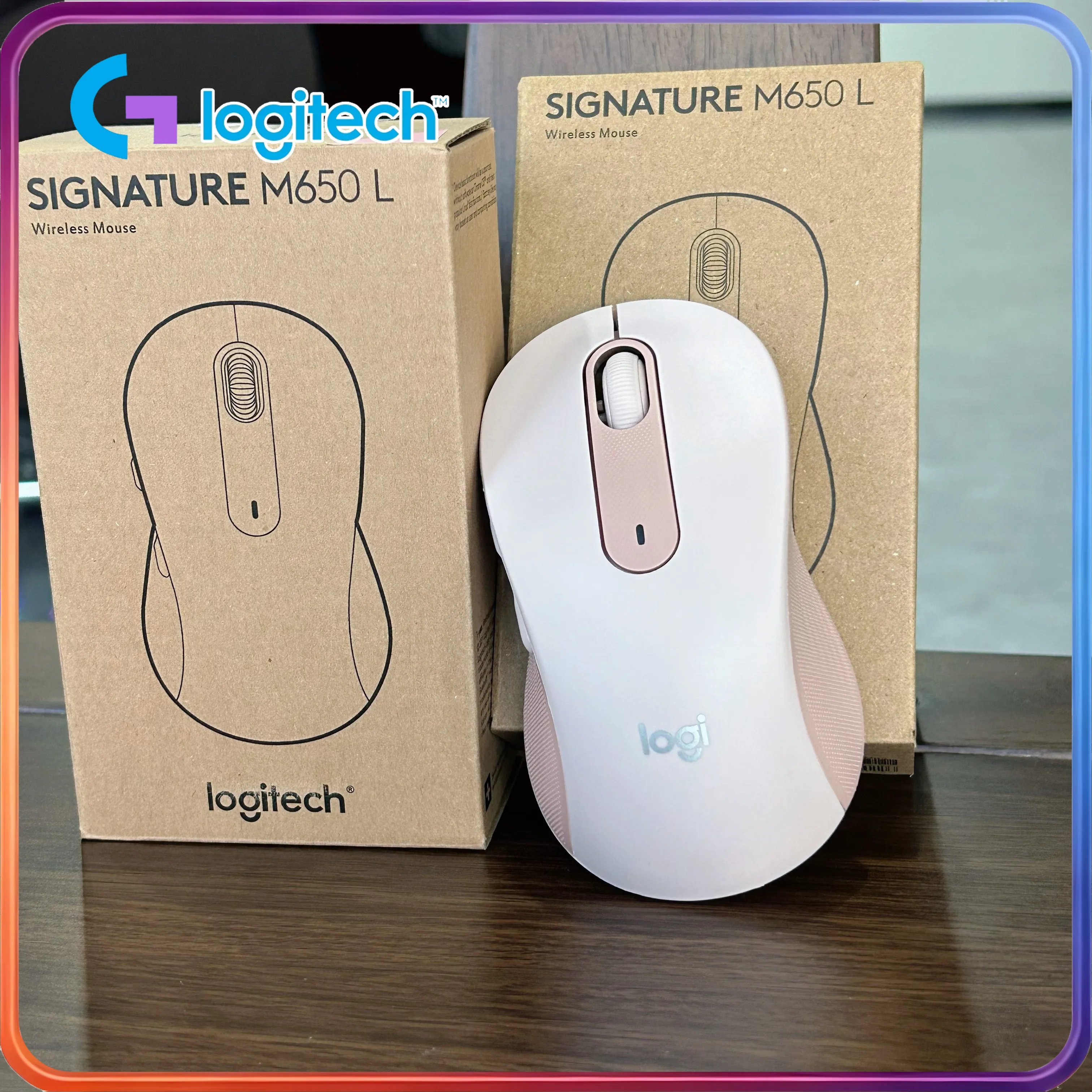 

Logitech M650L Wireless Mouse, available in multiple colors, excellent feel, suitable for gaming and office use.