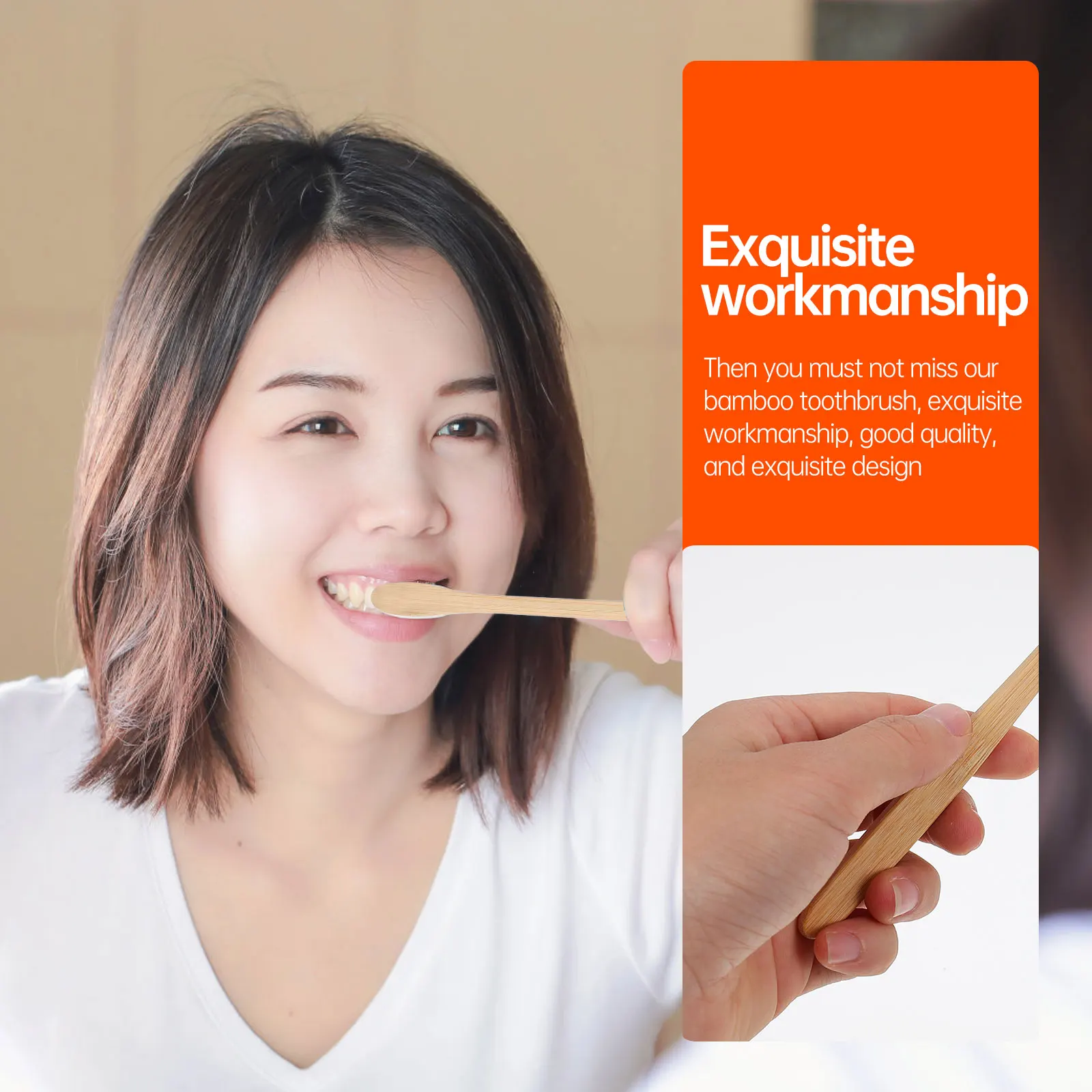 

20Pcs Black White Bamboo Toothbrushes Strong Handle Lasts 12 Months Ideal for Home Travel Outdoor Use Superior Hygiene