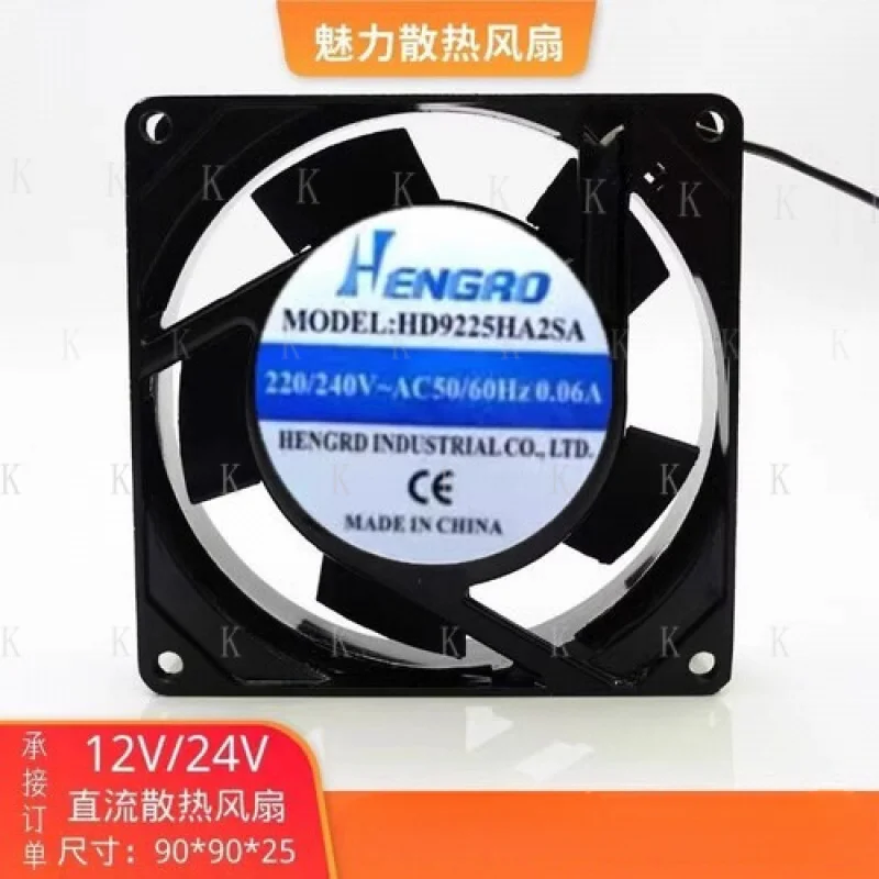 

C FOR HENGRO HD9225HA2SA 9025 AC220V-240V 0.06A Axial Cooling Fan