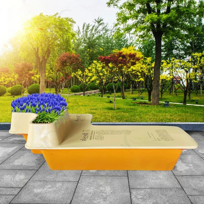 FRP leisure chair shopping mall office building rest area creative beauty Chen seat outdoor park garden painted chair