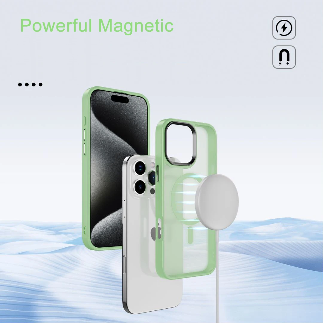 for Magsafe Wireless Charging Magnetic Phone Case for iPhone 16 15 13 14 12 11 Case Pro Max Plus Matte Shockproof Hard Cover