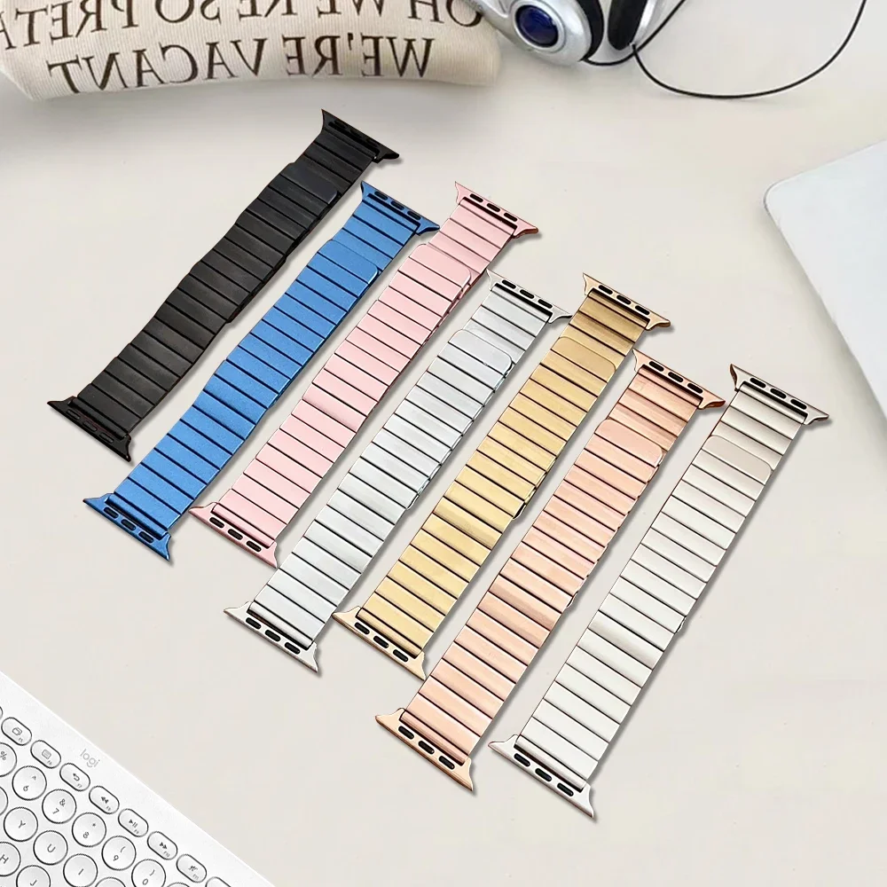 

Strap for Apple Watch Band 44mm 40mm 45mm 41mm Ultra 2 49mm 42mm 46mm Watchband Steel Bracelet Iwatch Series 7 8 9 10 Se 3 4 5 6