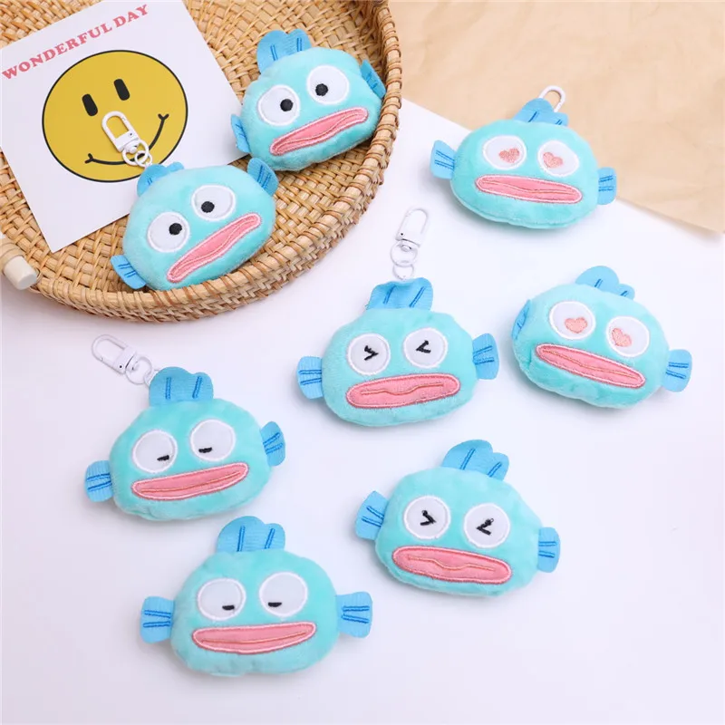 10cm Cartoon hangyodon coin bag plush stuff figure doll kid collection model toy