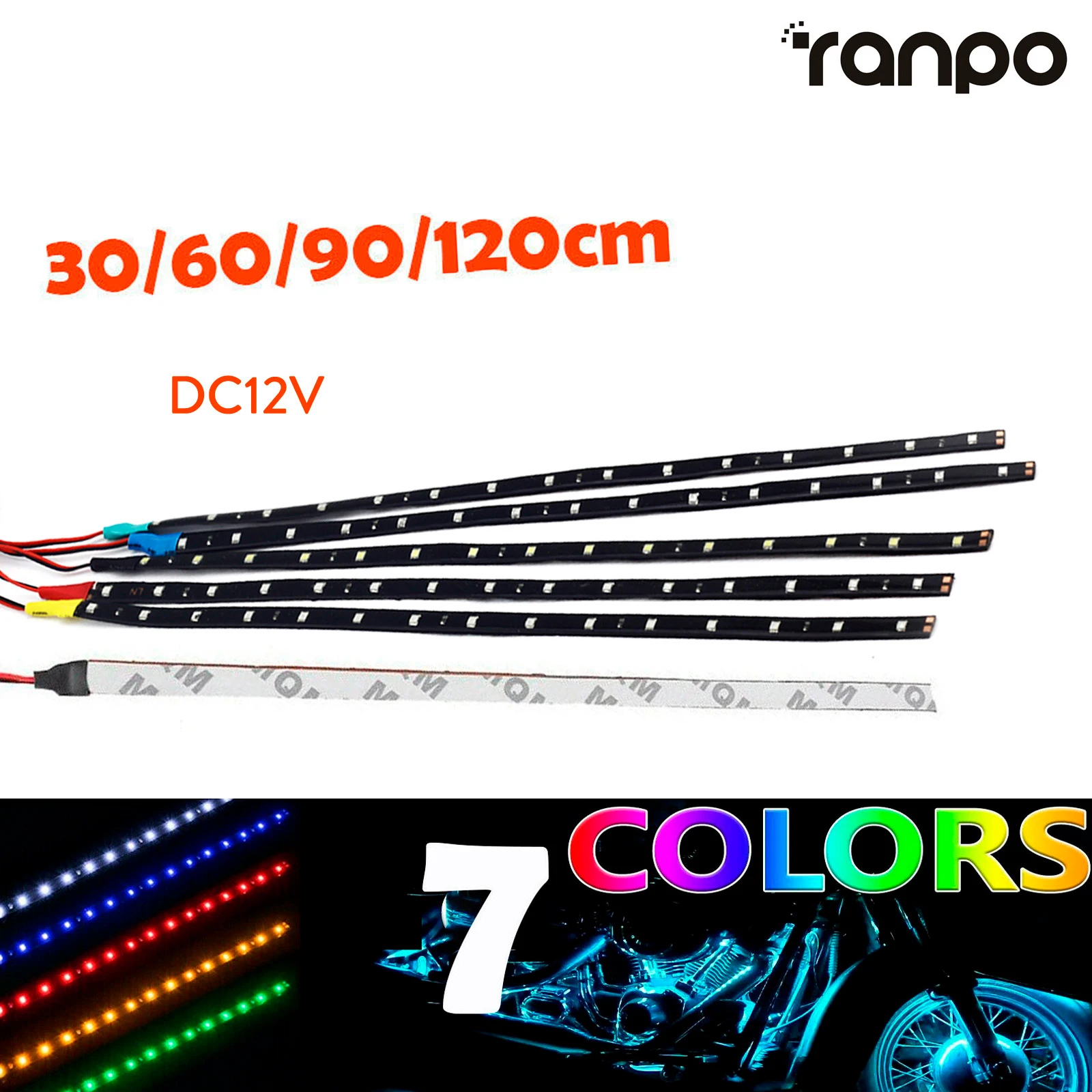 Led Strip Light Car Drl Lamp DC 12V Outdoor Lights Waterproof 2835 Neon Night Club Table Decorations Flowers Bedroom Strips Glow