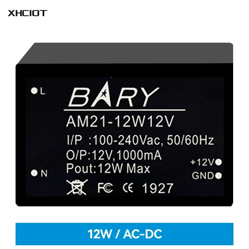 

12W AC-DC Buck Switching Power Supply Module 100-240V To 12V 12W 1A DIP For LED Lamp Security Alarm MCU XHCIOT AM21-12W12V