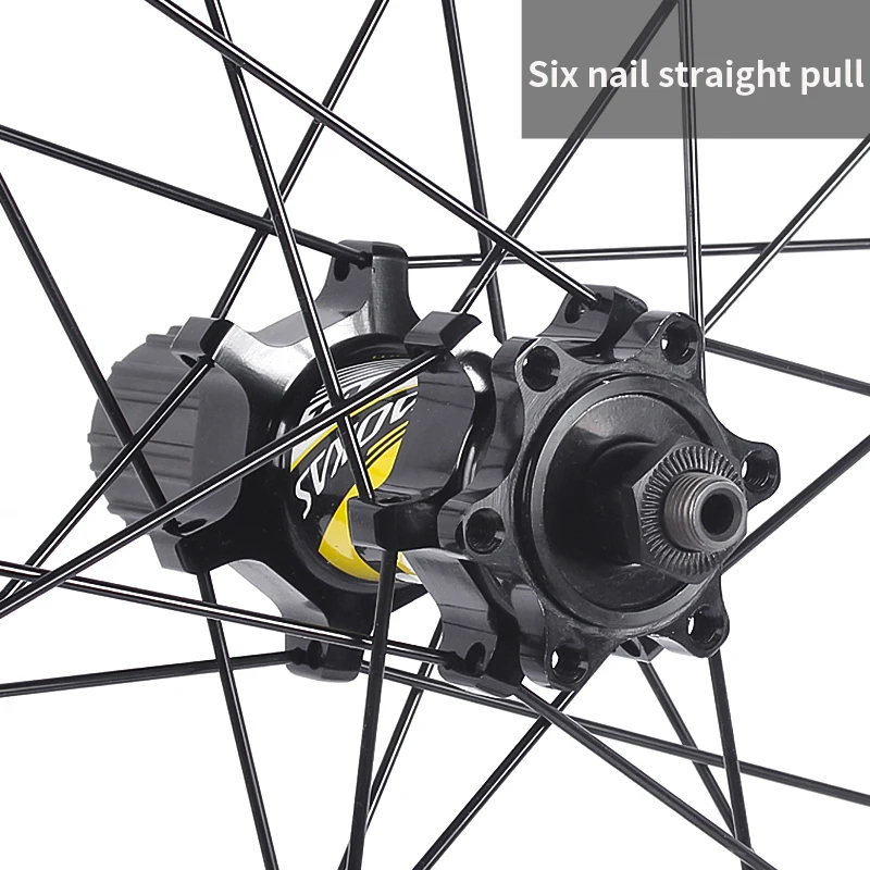 Mountain bike wheelset 26/27.5/29inch Six nail Straight pull 2 bearing 8-11speed 24H  Aluminum alloy TAOKAS MTB bicycle wheel