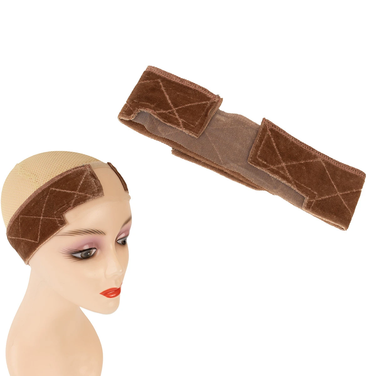 1pc Invisible Lace Wig Grip Band Velcro Adjustable Non Slip Headband for Lace Front Wigs Women