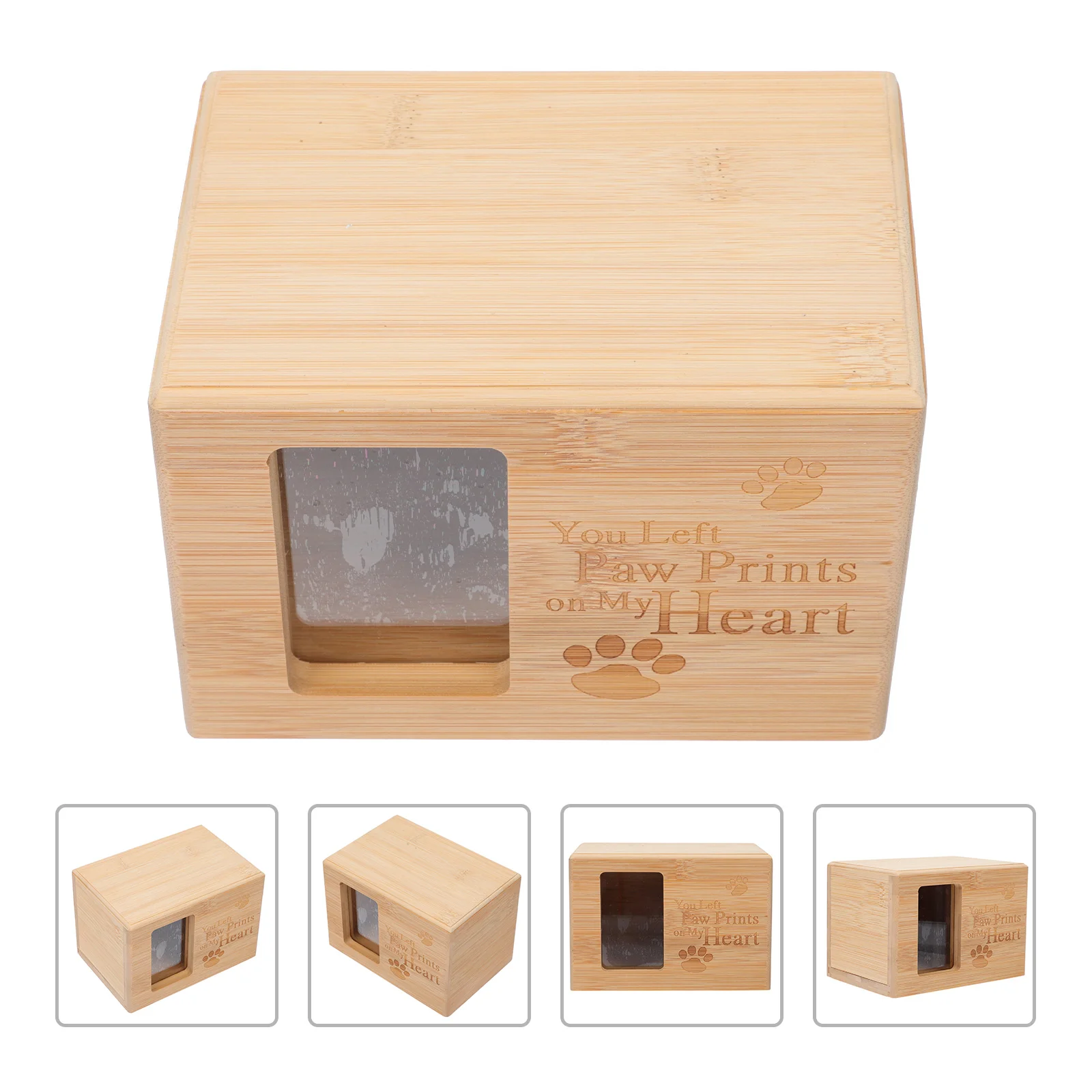 

Pet Urn Remembrance Box Cinerary Supplies Ashes Cremation Tank Bamboo Casket Burial Container