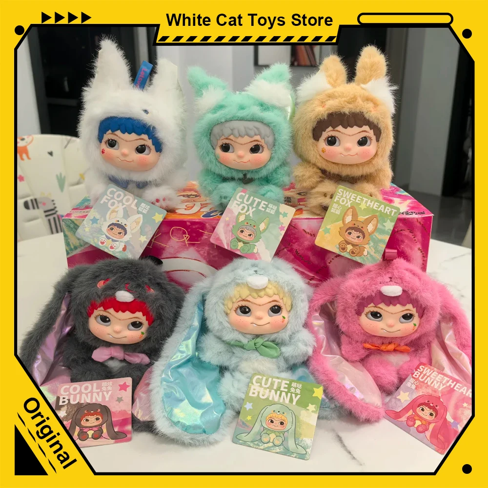 

Wakuku Fox & Bunny Trickor Treat Blind Box Cute Wakuku Action Figure Mystery Box Fox Bunny Anime Doll Keychain Suprise Bag Toys