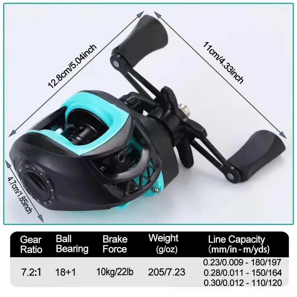 4/5 Abschnitt Ultraleichte Spin/Cast Lure Angelrute 7,2:1 Baitcastingrolle Set 1,8/2,1 M Köder WT. 3,5-14g Tragbare Reise Mini Pole – Detail 5