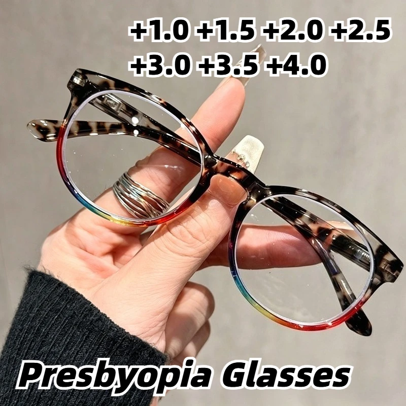 

2026 New Leopard-Frame Anti Blue Light Reading Glasses for Women Fashionable Spring-Arm Presbyopia Eyewear +1.0 To +4.0