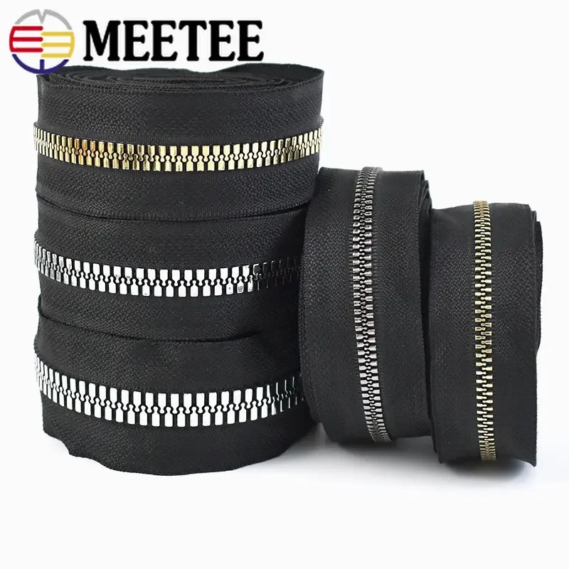 2/4Meters 3# 5# 8# 10# 15# Resin Zippers Zip Repair Kit Coded Coil Large Zipper For Jacket Outdoor Tent DIY Sewing Accessories