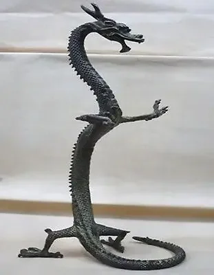 exquisite bronze Chinese dragon statue Figures 17