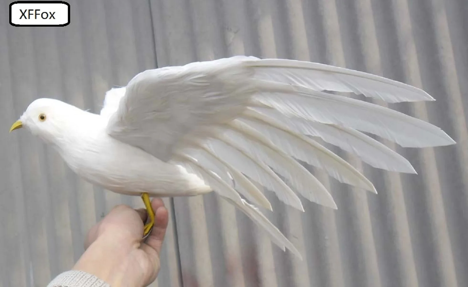 cute white real life pigeon model foam&feather wings dove bird about 30x48cm xf0033