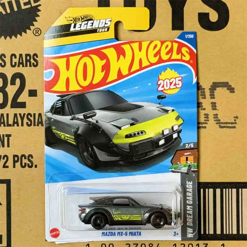 Mattel 2025b Hot Wheels 1:64 Proton Saga Mazda Mx-5 Miata Brz Fish'D & Cmip'D Fiat 500e Jeep Wagoneer Diecast Alloy Car Model