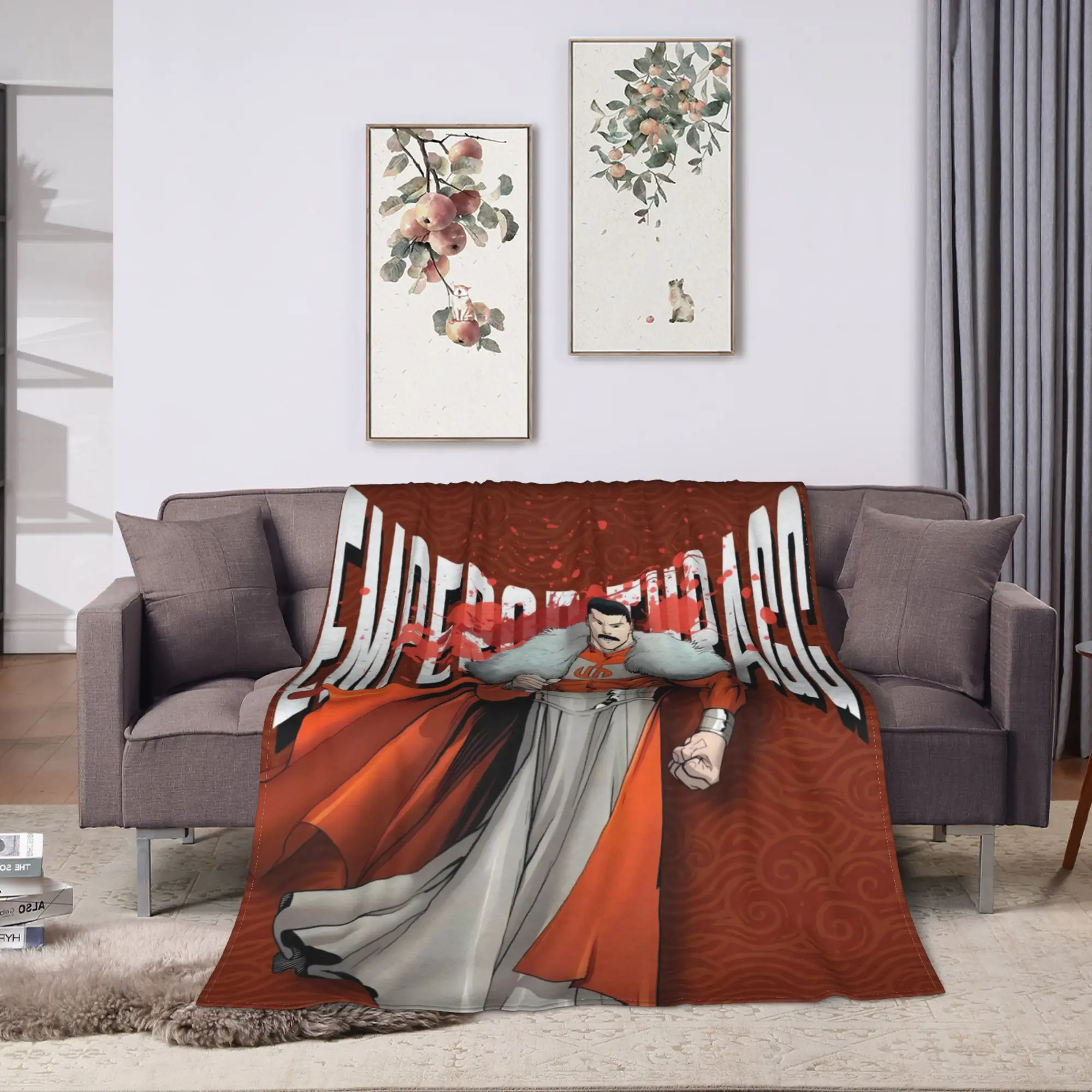 Invincible And Omni-Man Collage Warm Blankets  Decorative Plush Throw Blanket Graphic Outdoor Flannel Bedspread Sofa Bed Cover