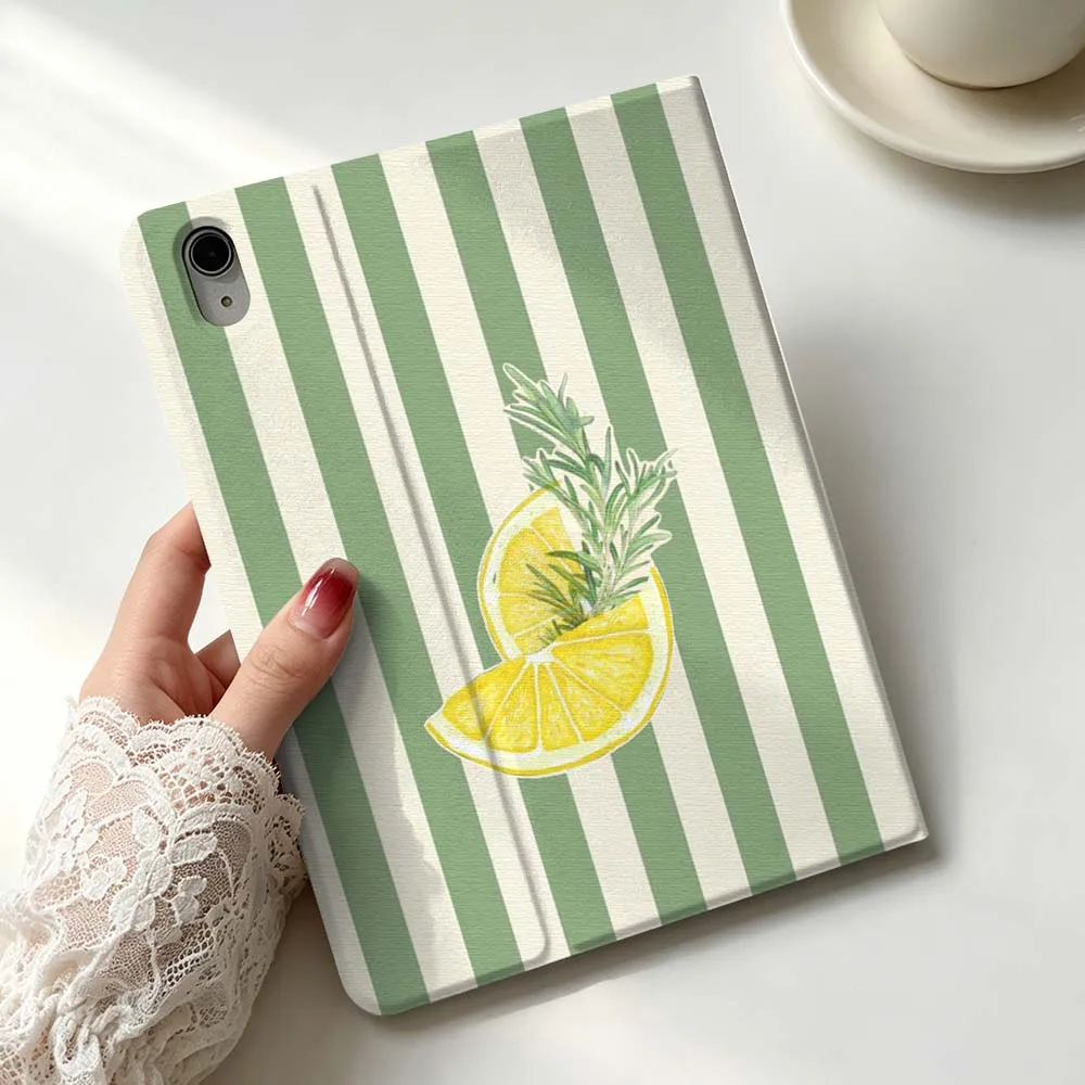 Lemon Orange Art For Apple iPad Pro Mini A16 A17 A14 4 5 6 7 6th 7th Gen 9.7 12.9 11 13 M4 inch Tablet Case Soft