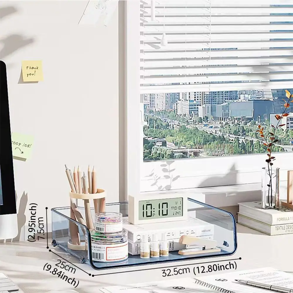Stackable Brochure Holder Large Capacity Space Saving A4 Document Paper Organizer Anti-slip Slot Reusable