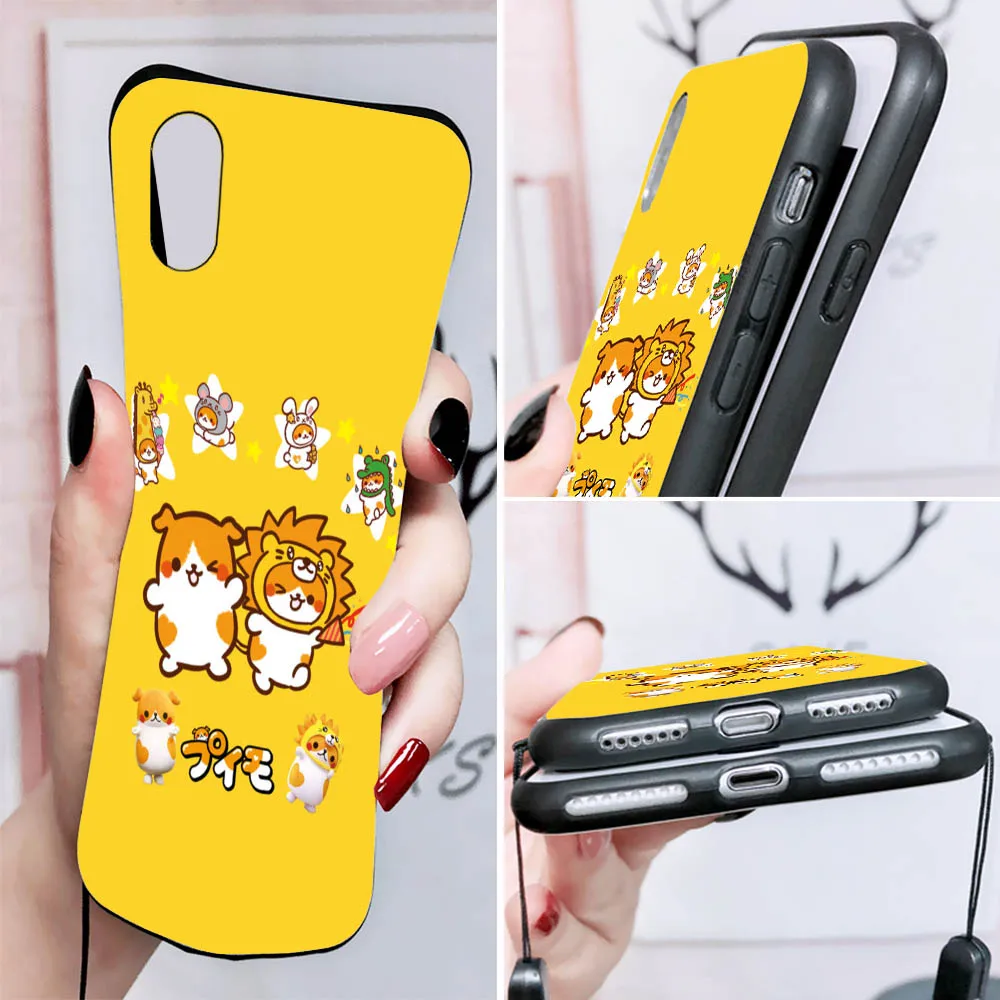 Coro Kuririn Ebichu Cover for VIVO V21 V21E V23 V23E V25 V27 V27E V29 Y01 Y02 Y02S Y36 Pro Black Phone Case