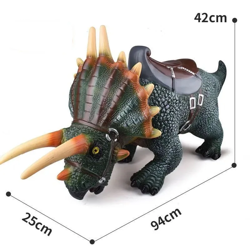 Oversized simulation soft rubber dinosaur mount dinosaur toy Tyrannosaurus Rex Triceratops Brachiosaurus animal model boy child