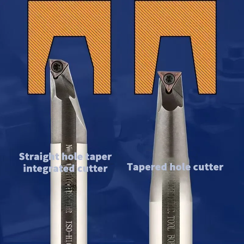 Conical high-speed steel integral anti-vibration inner hole tool post 10° 5° 15° Outer diameter head straight hole