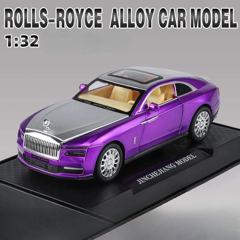 1:32 Rolls-Royce SPECTRE alloy model car toy simulation metal die-casting sound lighting toy car children\'s gift collection