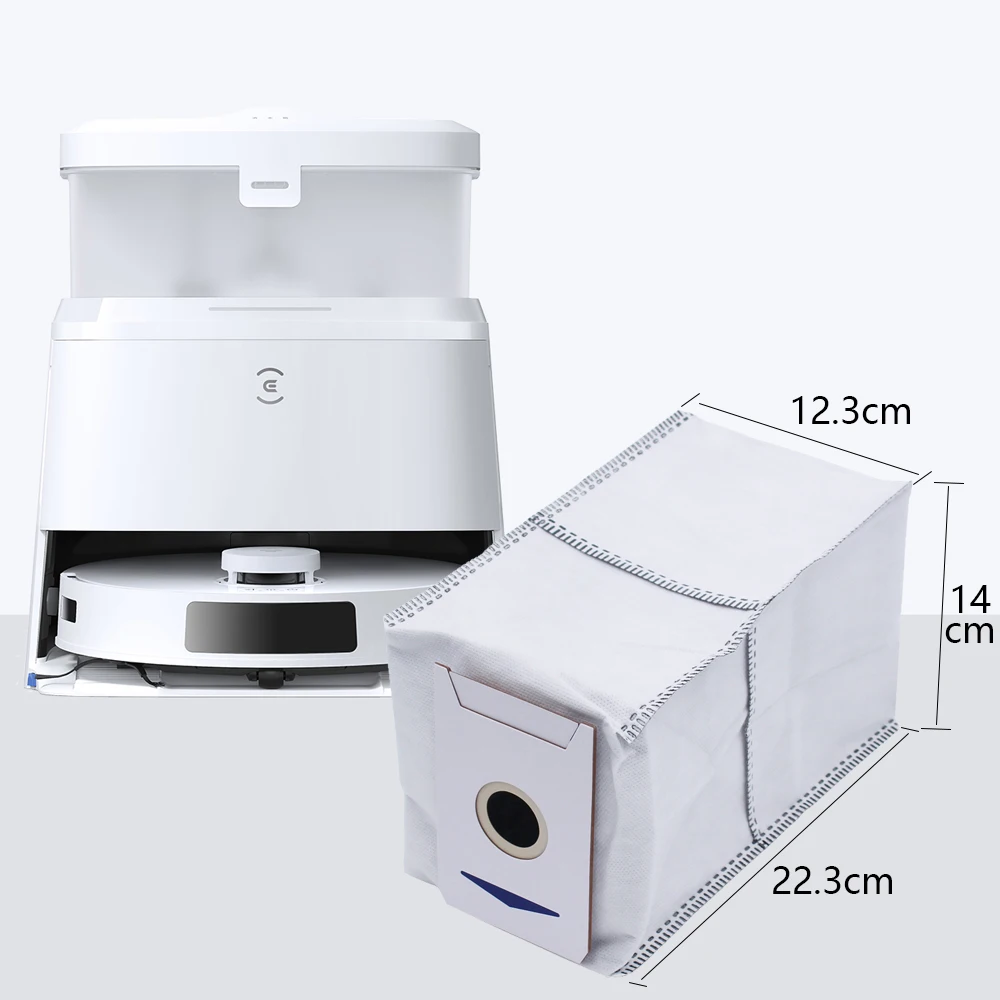 Pack of 5 Antibacterial Dust Bags Accessories Compatible with Ecovacs Deebot T30 Omni,T30 pro omni Robot Vacuum