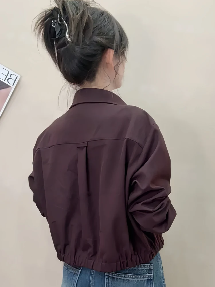 Sli ort Jaet Ropa de abrigo pequeña para principios de otoño para mujer, diseño juvenil bonito, informal, holgado, Color