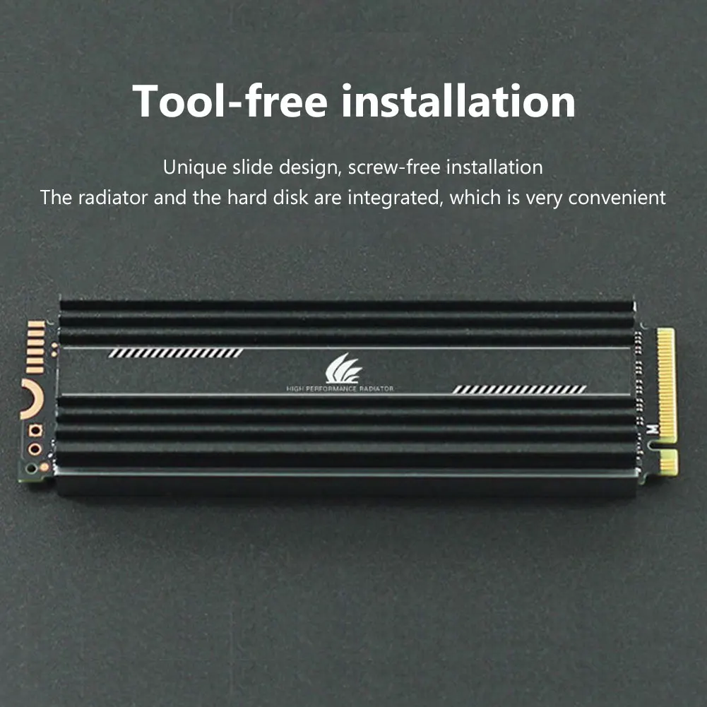 M.2 SSD بالوعة الحرارة M.2 2280 الحالة الصلبة القرص الصلب الألومنيوم بالوعة الحرارة المبرد الصرف السلبي التبريد المبرد