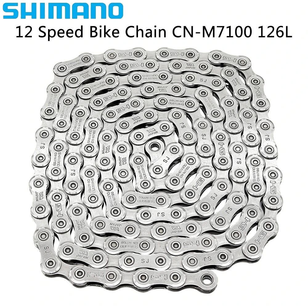 

SHIMANO SLX 12-скоростная велосипедная цепь CN-M7100 126 звеньев HYPERGLIDE MTB велосипедная цепь с Quick-Link оригинальные велосипедные детали