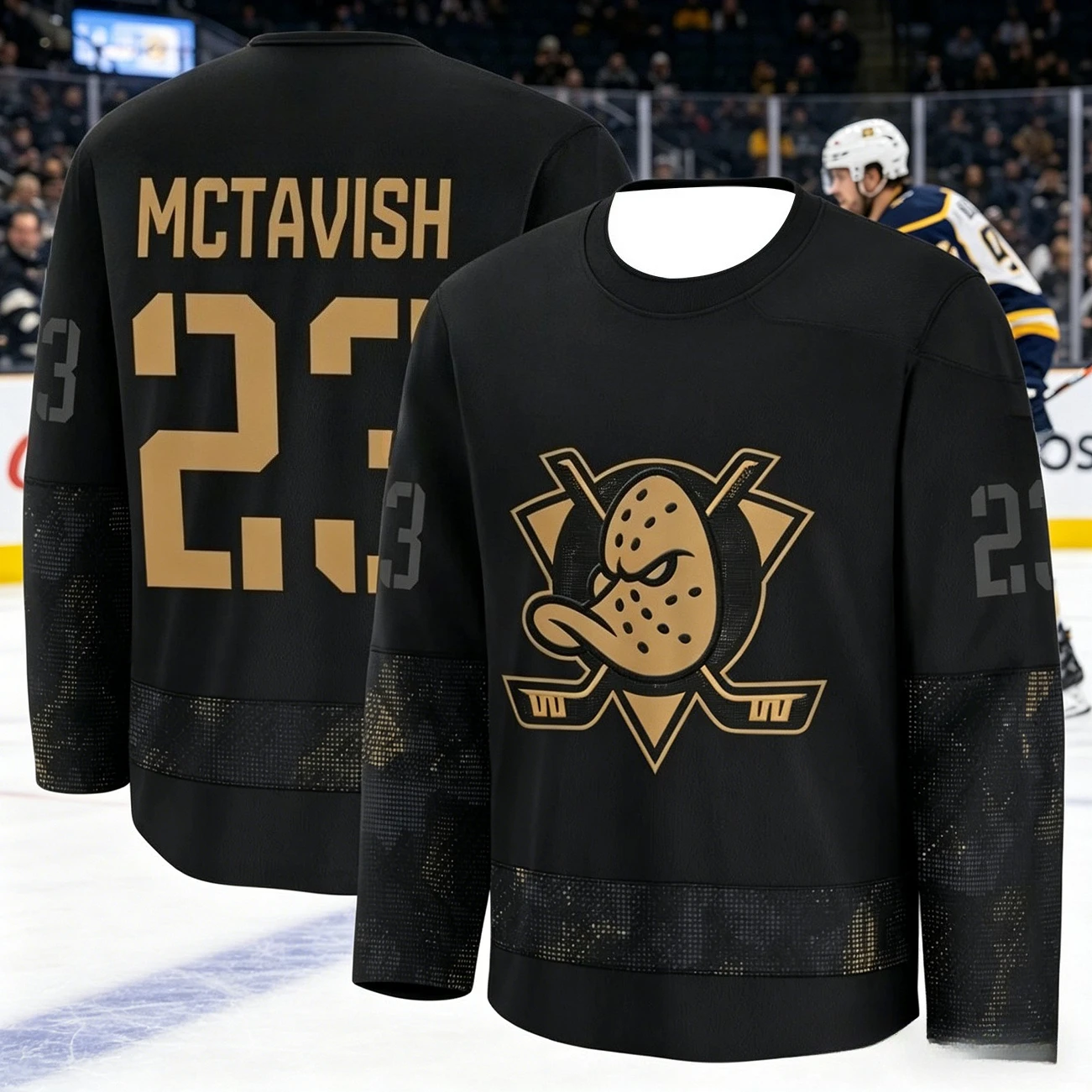 2026 Men's New Ice Hockey Training Shirt - Duck Team Fan Edition 3D Print - Breathable, Moisture-Wicking Long-Sleeved Shirt Kids