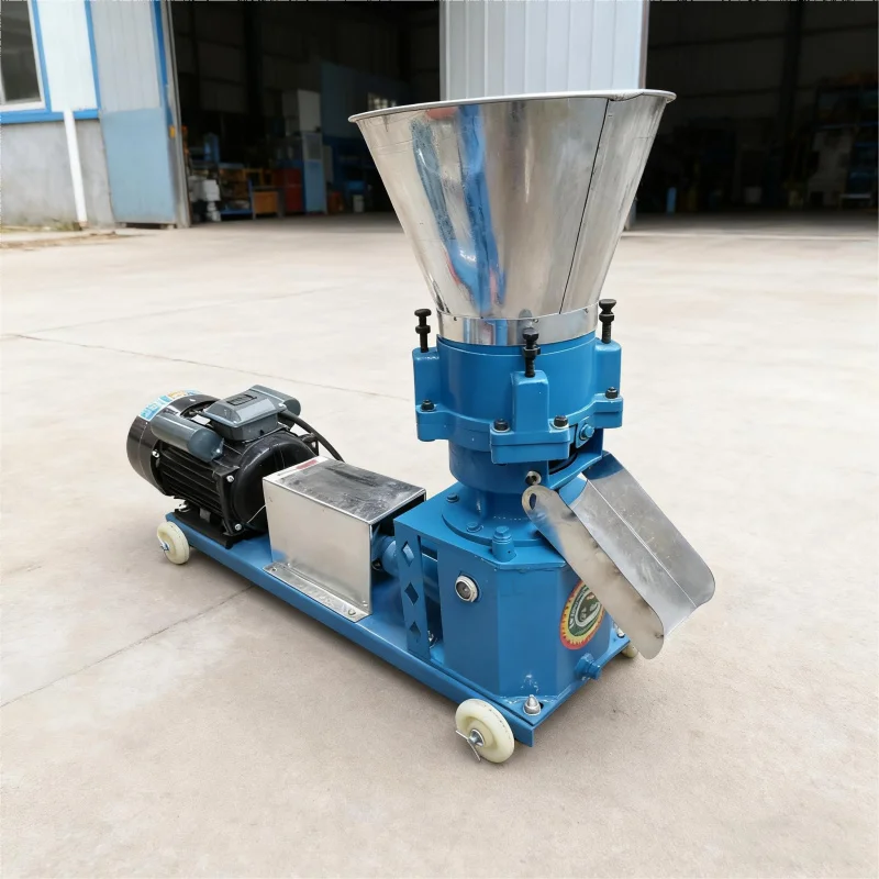 新型高効率ペレット。5KWモーターで穀物/藁を処理し、家禽・家畜に高生産性の動物飼料を提供します。