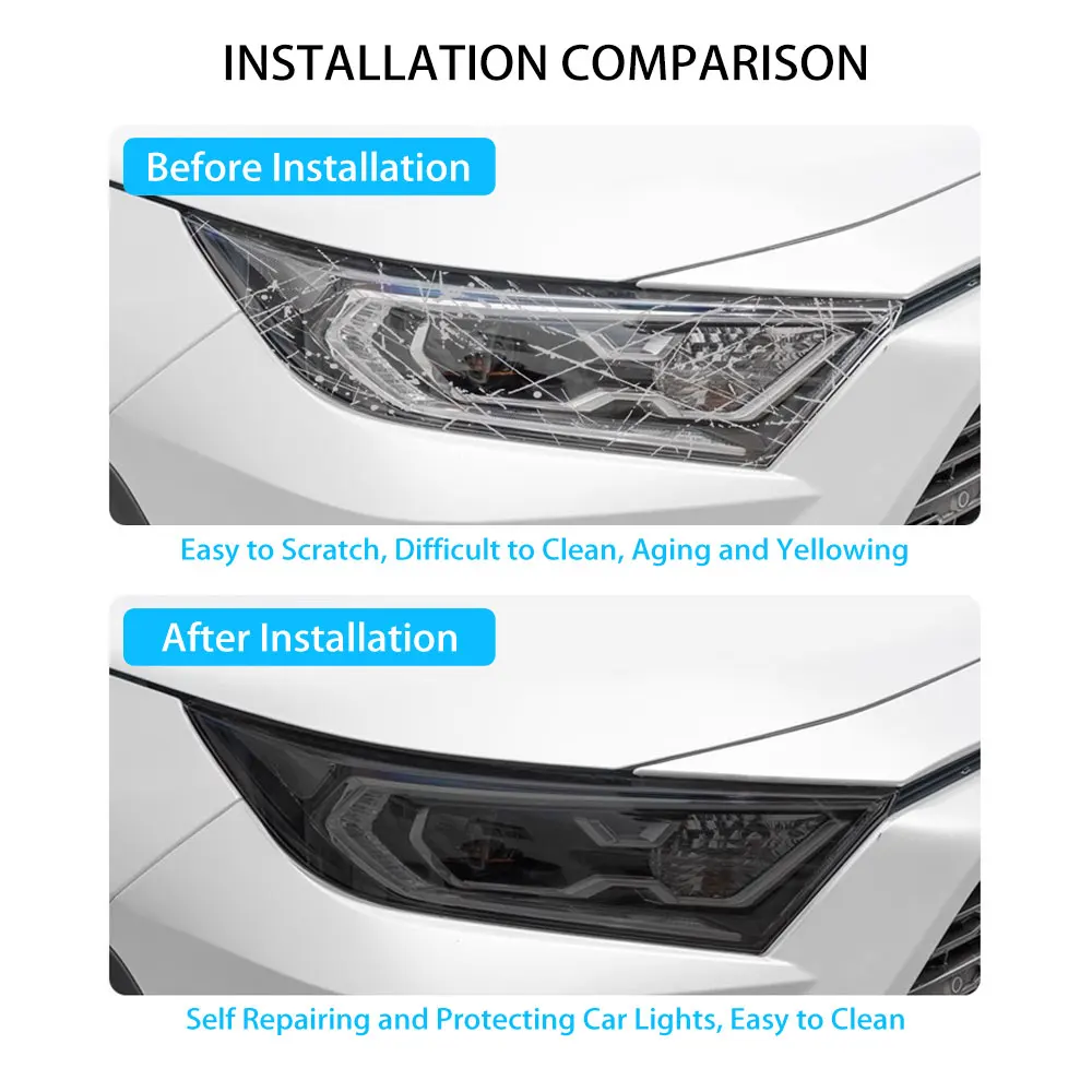 

Защитная пленка для автомобильных фар из ТПУ, прозрачный чехол для автомобилей, мотоциклов, внедорожников, устойчивая к ультрафиолетовому излучению, самовосстанавливающаяся, устойчивая к царапинам, автоаксессуары
