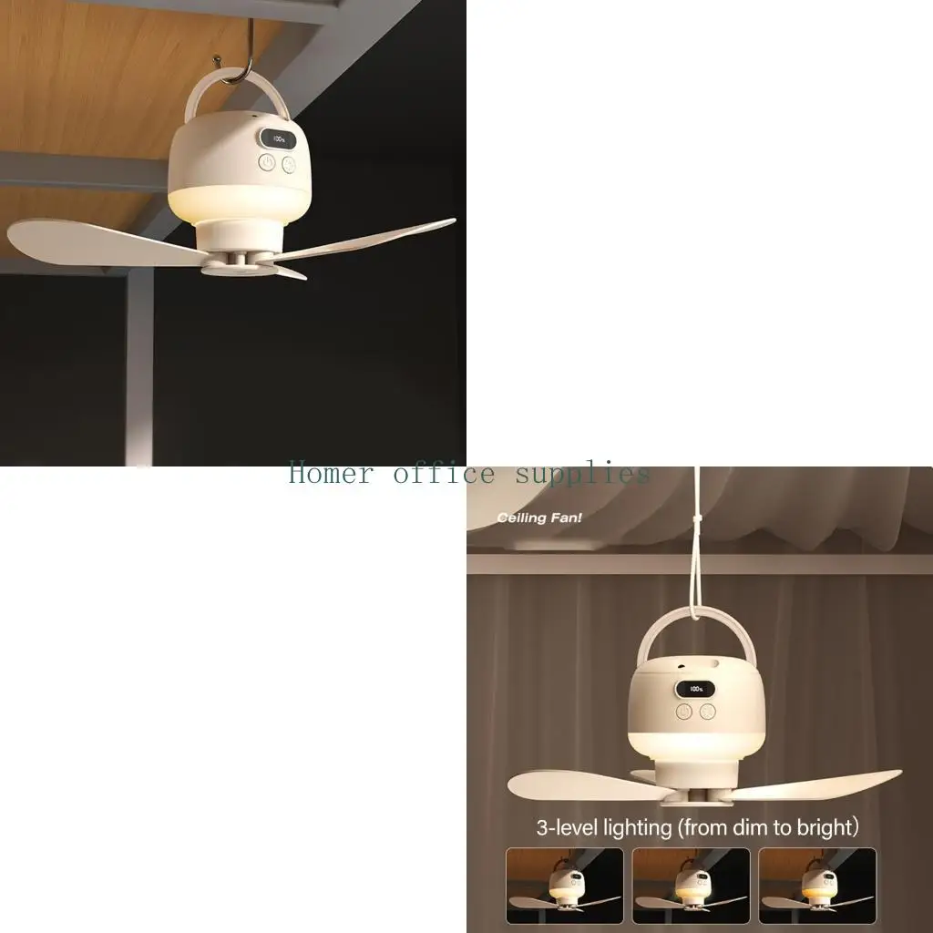 

K43B Wireless Camping Fan With Detachable Leaves Remote Control 3600mAh Battery For Night Use