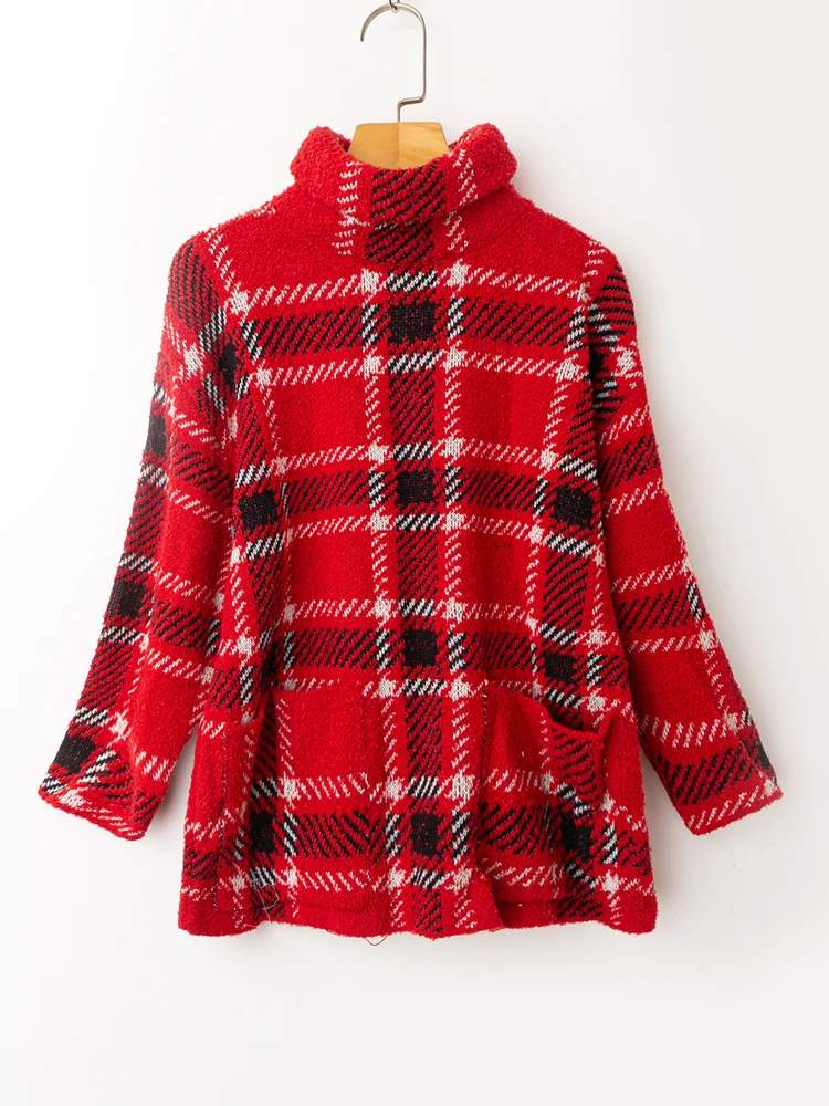 

Comfortable Warm Knitted Long Sve High Collar Sweater Spring Autumn Korean Sle Slimming Ele Commute Loose Fit Knitwear