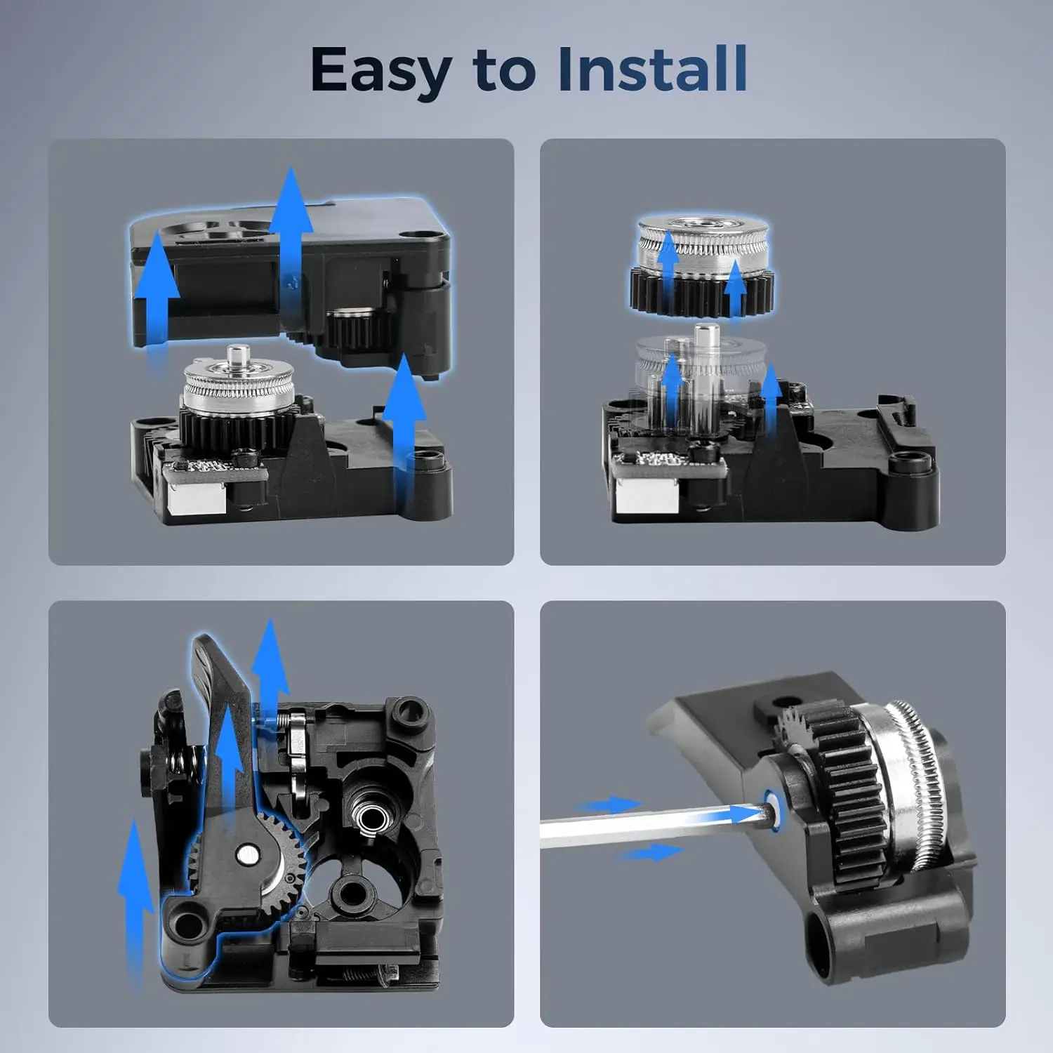 Creality, 2 шт., комплект экструзионных шестерен K2 Plus/K2/K2 Pro, оригинальные моторные шестерни экструдера K2 Plus, аксессуары, детали 3D-принтера