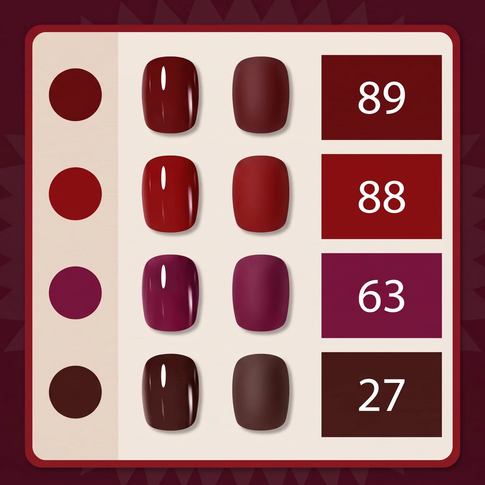 Hassleless 4-Piece Retro Wine Red Nail Polish Gel Set, Cherry Red / Burgundy Red, Brightening Solid Color, 15ml Large Capacity, Autumn and Winter Home Salon DIY Nail Art